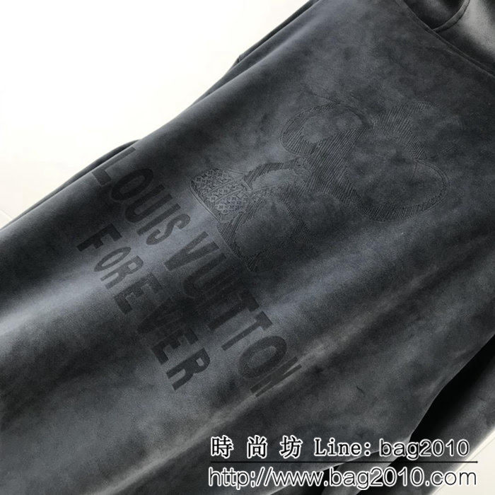 LV路易威登 18FW秋冬新款 高端絲絨 戴帽衛衣 情侶款 ydi1152